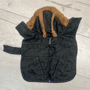 X small dog jacket puffer black